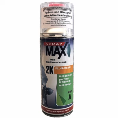 SPRAYMAX 2komponentiger Sprühlack, 2k Lackspray, RAL 9005 Tiefschwarz, glänzend, 400 ml