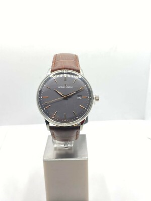 JACQUES LEMANS HERREN UHR STAHL UND LEDER NUR ZEIT N-213S NEU!! -20% OFF