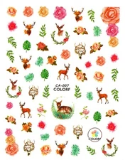 Nail Art 3D Decal Tool DIY Flowers Nail Decoration Tools Deer CA007