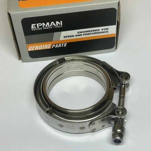 3.0" 82mm V-bandas x 2 abrazadera de acero inoxidable + collares Foto 2 de 4