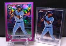 2022 Topps Chrome #185 Teoscar Hernandez Base/Pink Refractor Toronto Blue Jays 