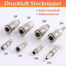 Druckluft Stecknippel Stecker Adapter Steckt�...