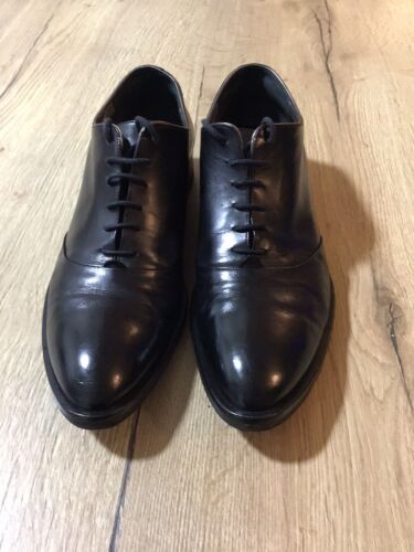 Fab Quality Hugo Boss Black Leather lace up flat formal shoes UK 6 EU 39 ExC - Picture 1 of 16