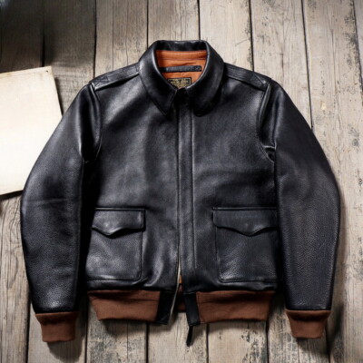 ジャケット・アウター special vintage A-2 flight jacket Authentic A2 Leather Flight Jackets_by US AUTHENTIC