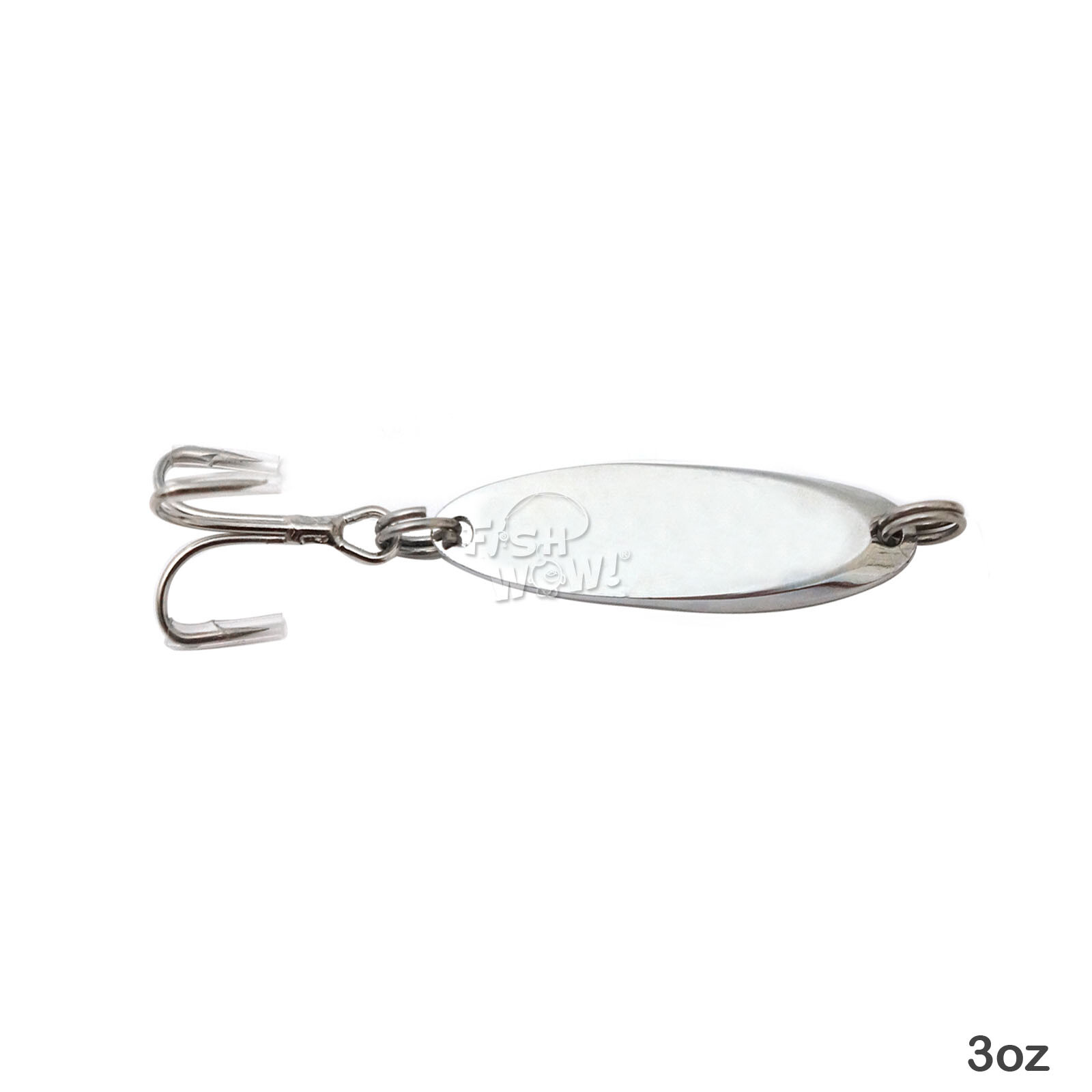 50pcs Fish WOW! 3oz Chrome Fishing Kast Spoon jig Cast Premium Silver Laser tape - Image 6