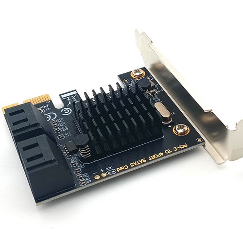 PCIe to SATA Card 4 Port Controller SFF PC Low Profile Adapter HDD DVD Expansion - Picture 6 of 6