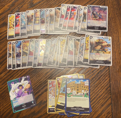 One Piece TCG All Kingdom Intrigue 45 Cards Black Deck Issho Leader Some  Rare | eBay