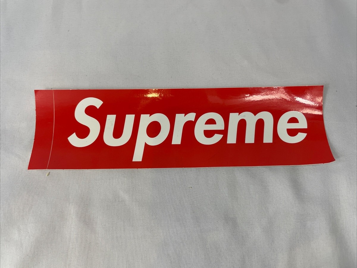 2-Supreme Box Logo Sticker Red Authentic 8