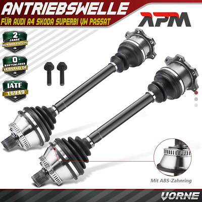2x Antriebswelle Vorne Links Rechts Mit ABS Ring Automatikgetriebe für VW Passat