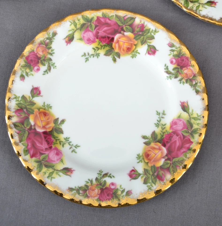 9 Stück Royal Albert Old Country Roses Kuchenteller Teller 16 cm Gebäckteller - Bild 4 von 4