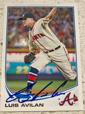 Luis Avilan Autograph Rare Atlanta Braves
