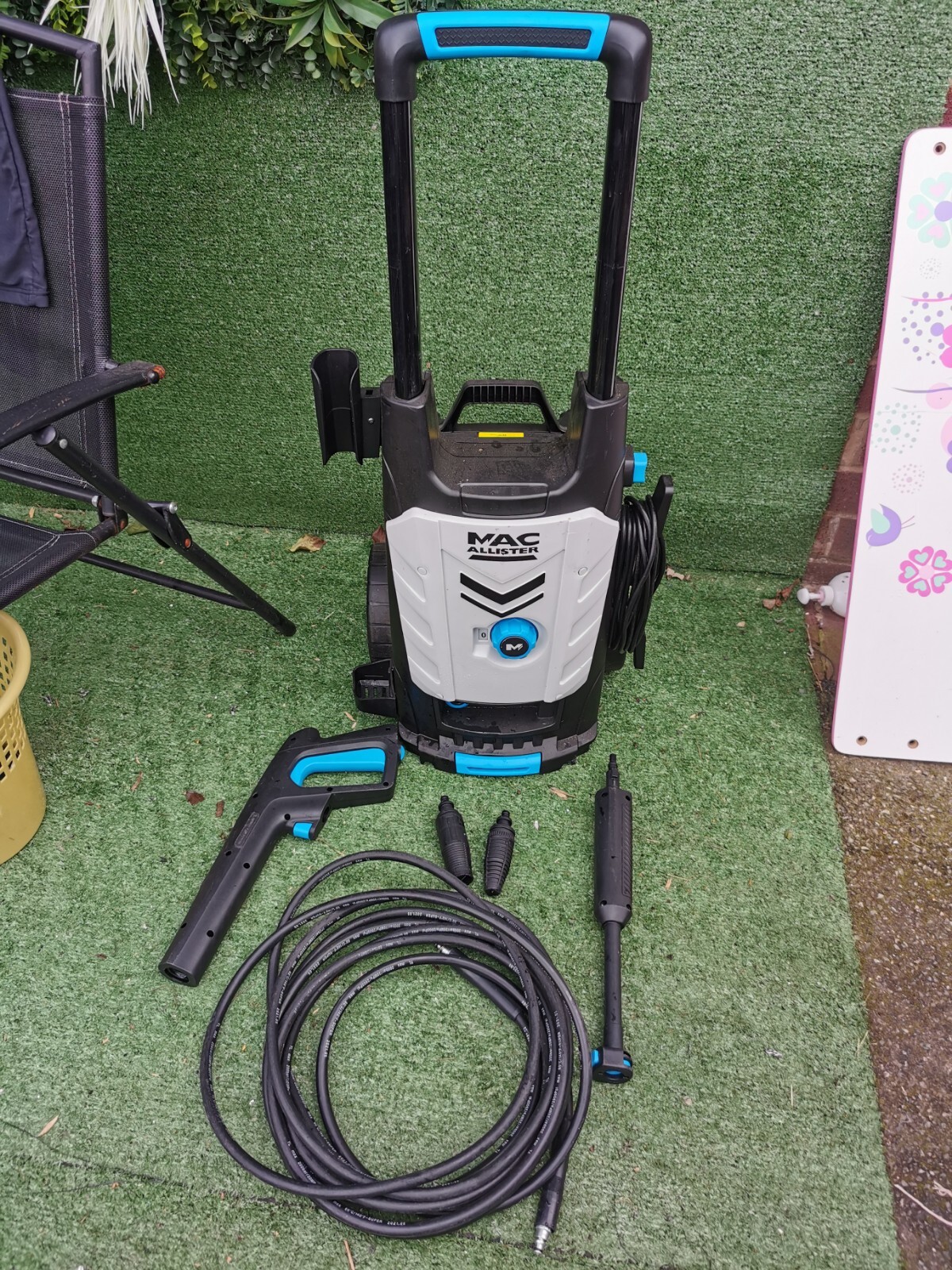 Mac Allister Pressure Washer Electric Power Jet Wash Cleaner 140bar 1