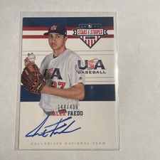 2017 Panini USA Baseball Stars & Stripes CNT Signatures /499 Alex Faedo #6 Auto