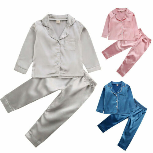 2pcs For Kids /Baby Boys Girls Clothes Top+ Pants Baby Pajamas Sleepwear - Picture 3 of 6