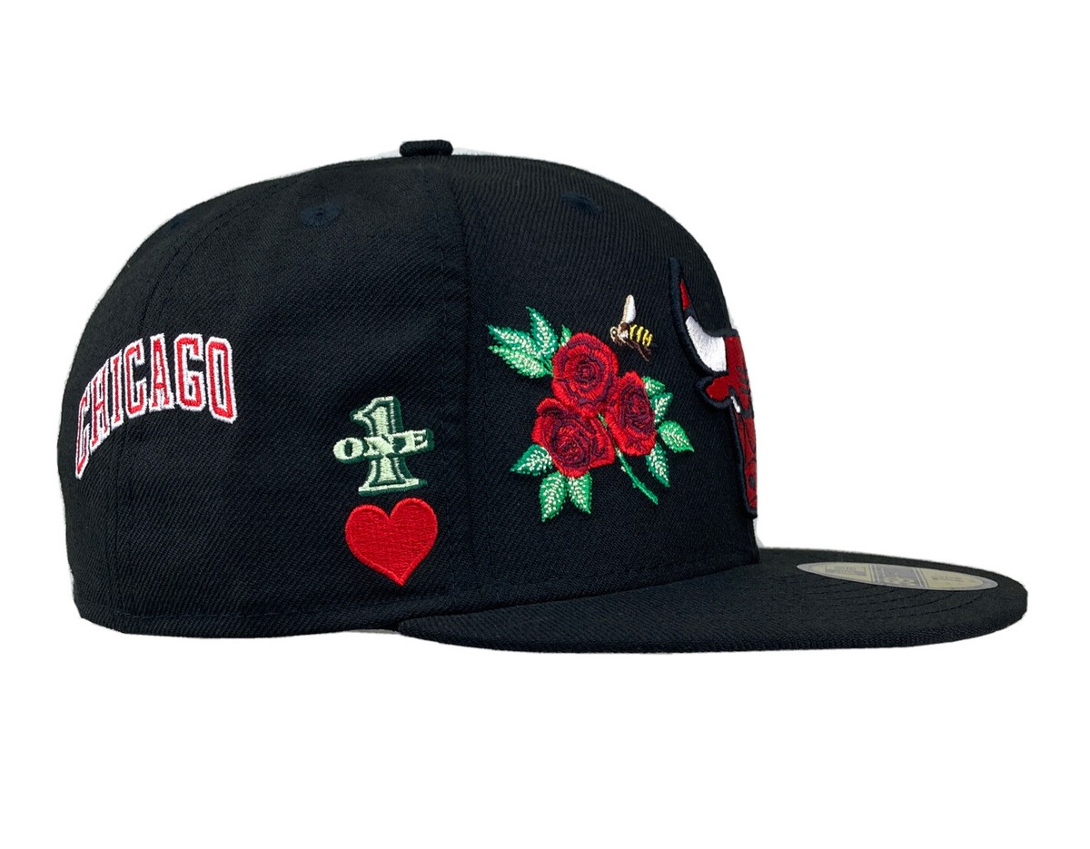 New Era Chicago Bulls NBA 6X World Champions black 59fifty fitted