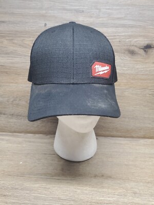 Milwaukee 505B Gridiron Snapback Trucker Hat - Black. Bx3 