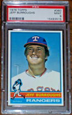 1976 Jeff Burroughs #360 Topps PSA 9 Texas Rangers