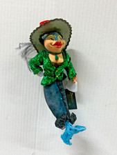 December Diamonds Glamour mermaid ornament 113-01227 hat green black blue 8 1/2  