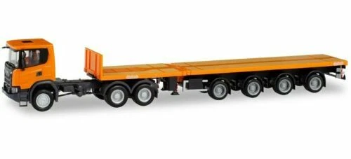 Maquinaria de construcción de automodelismo y aeromodelismo naranjas de escala 1:87