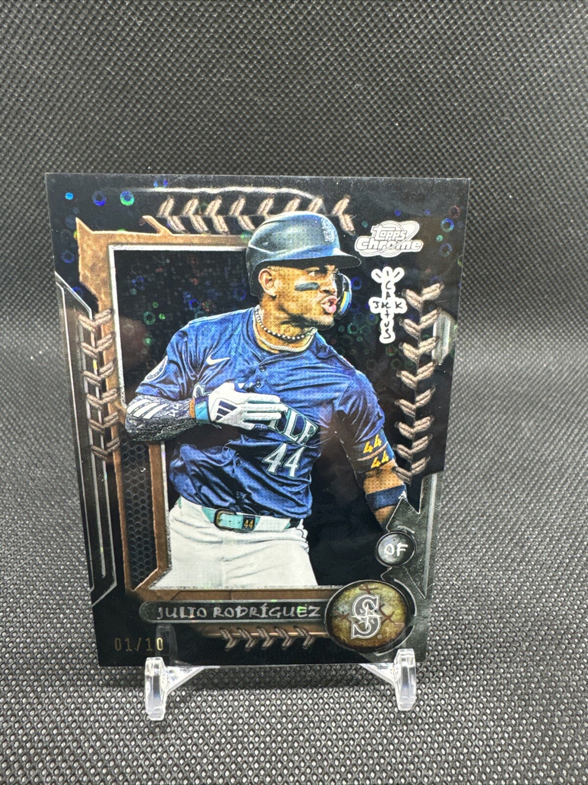 2024 Topps Chrome Cosmic Cactus Jack - Julio Rodriguez Black Refractor #’d 1/10
