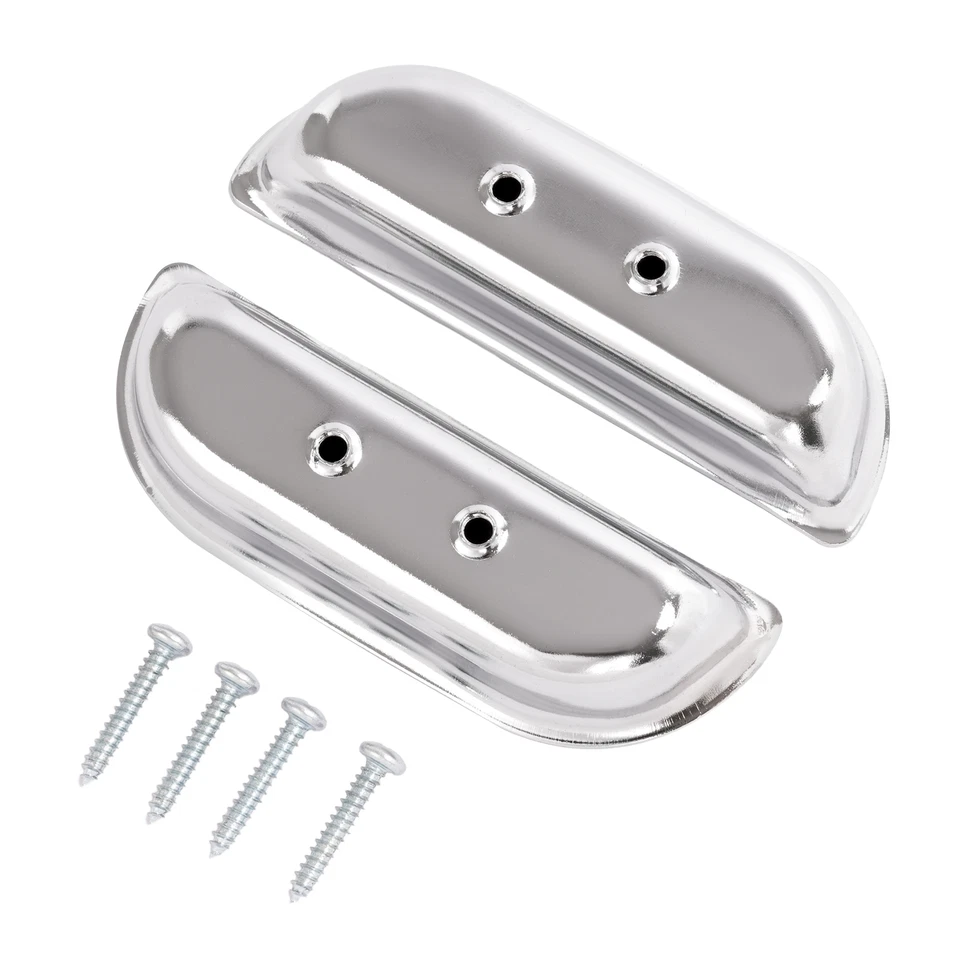 Se adapta a Ford F-100 / F-150 / F-350 1973-1979 panel de puerta reposabrazos tazas acero cromo Foto 2 de 4