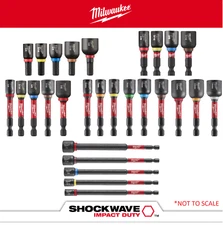 Milwaukee SHOCKWAVE™ Impact Duty Magnetic Nut Driver Bits ALL SIZES IN STOCK
