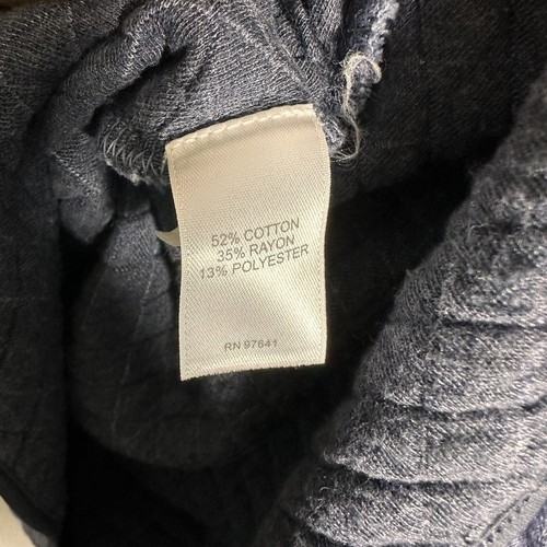 J. Jill Fit Womens Sz L Blue Half Zip Quilted Pullover Sweater Cotton Blend - Picture 7 of 7