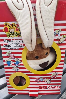 Sigikid Schlenker Hase mit Puzzle im Bauch 50 cm Kuscheltier Stofftier