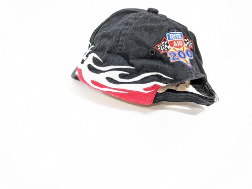 Cappello Rite Aid 200 Super Dirt Week 36 2007 nero fiamme rosse New York Fairgrounds - Foto 5 di 11