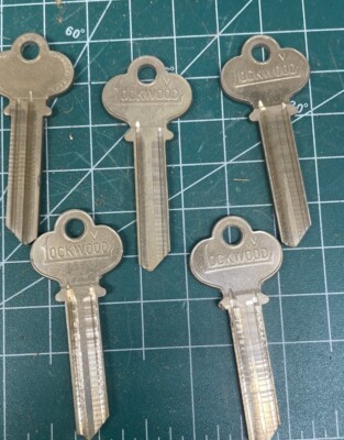 5 Lockwood V Key Blanks NYC  Locksmith Original USA Brass 6 Pin Long Sectional