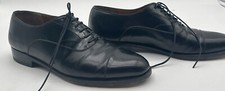 Salvatore Ferragamo Shoes Mens 8D Made in Italy Firenze Black Leather Oxford