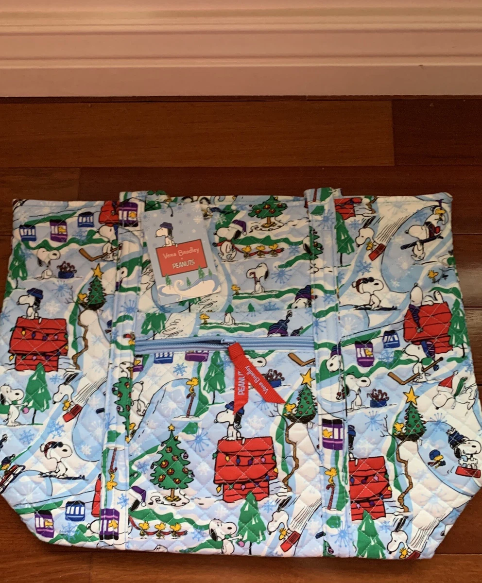 PEANUTS Vera Tote Bag Vera Bradley Ski Slope Snoopy Large New | eBay