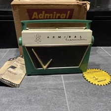 1956 Admiral Sun Powered Transistor, Americas Smart Series, Working With Box!