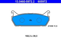 Bremsbelagsatz Scheibenbremse Ate 13.0460-5972.2 FüR Mazda Daihatsu 323 Suzuki 4