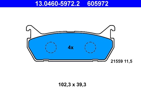 Bremsbelagsatz Scheibenbremse Ate 13.0460-5972.2 FüR Mazda Daihatsu 323 Suzuki 4-image