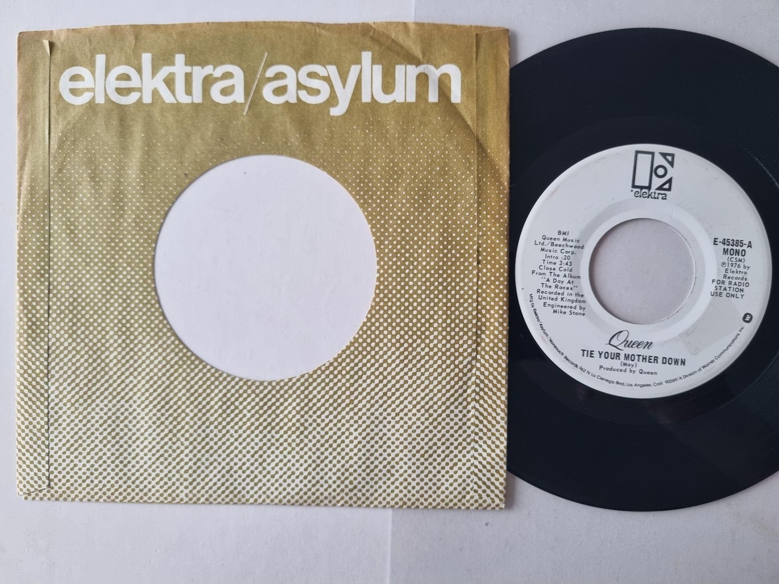 Queen/ Freddie Mercury - Tie Your Mother Down 7'' Vinyl US PROMO