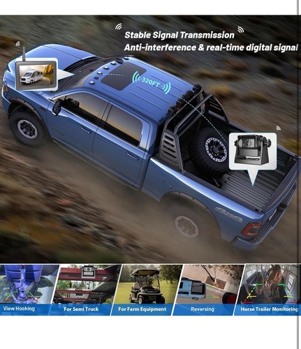 EWAY WiFi Magnetic Hitch Wireless Backup Camera rechargeable - Picture 6 of 10