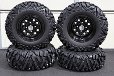 HONDA TRX 300 25" QUADKING ATV TIRE QB BLACK ATV WHEEL KIT BIGGHORN SRAQB