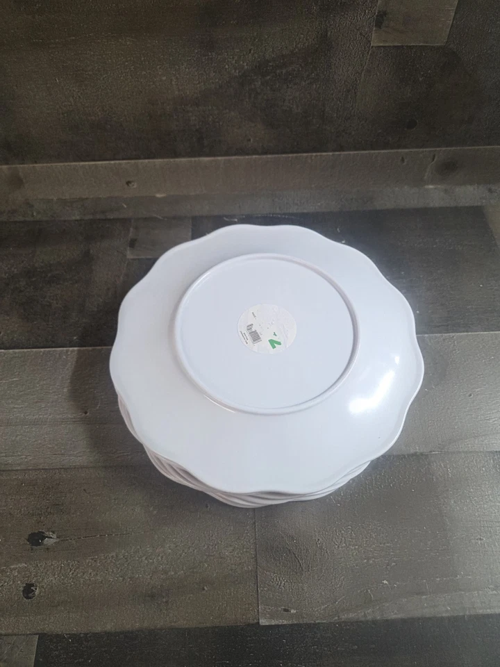 Platos de ensalada de Navidad 8 pulgadas festoneados a cuadros navideños Foto 4 de 4