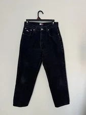 Vintage Tommy Hilfiger Embroidered Black Denim Jeans