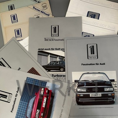 Treser Audi Brochure Prospekt Set with Pricelists - Rare