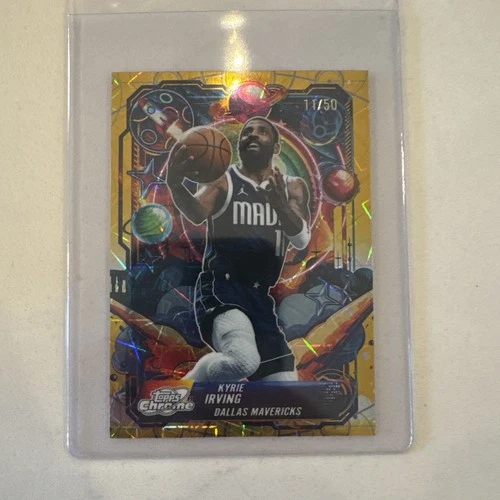 Kyrie Irving 2025-26 Topps Chrome Cosmic Propulsion Gold PRP-11 SP 30/50