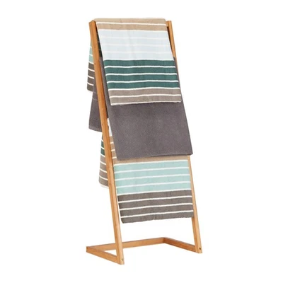 Porte-serviettes sur pied valet de chambre en bois léger support à serviettes - Photo 1/4