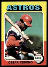 1975 Topps Card Baseball Cesar Cedeno Houston Astros #590 EX-MT