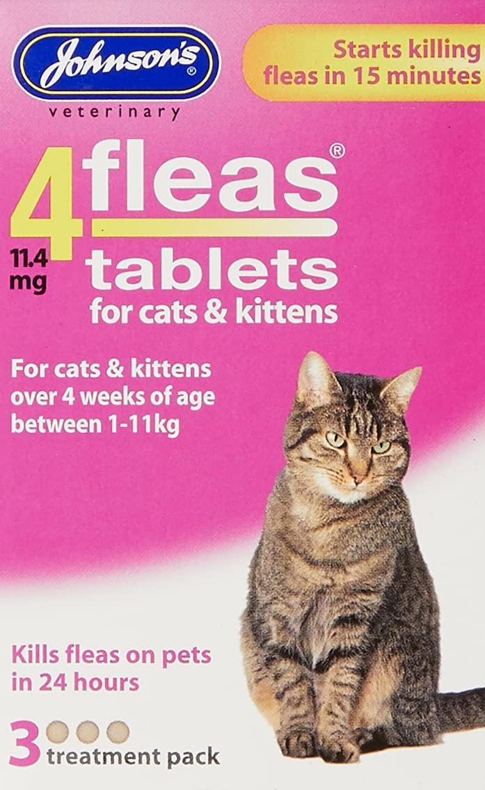 JOHNSONS 4FLEAS CAT AND KITTEN FLEA REPEL 3 TABLET TREATMENT PACK 40901 L - Image 10