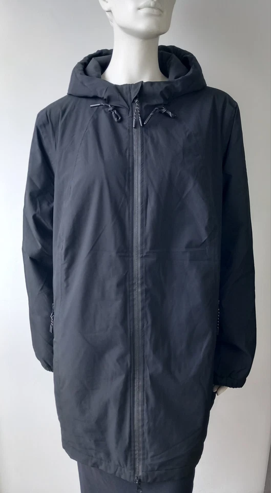 Chaqueta cortavientos ULLA POPKEN impermeable exterior negra capucha 50 52 - Imagen 1 de 4