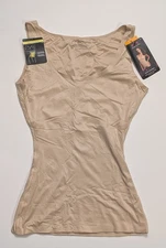Maiden Form Shapewear Go To Tank Light Control- Tummy/Back Smoother-Nude-Small