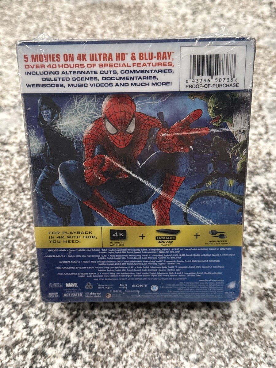 Spider-Man Legacy Collection (DVD, 2017, 4K Ultra HD Blu-ray/Blu