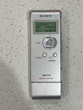 Sony Digital MP3 IC Recorder ICD-UX71 Silver 4" Tested Works 