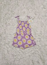 Little Sleepies FLOWER POWER Smocked Romper Size 4T NWT NEW